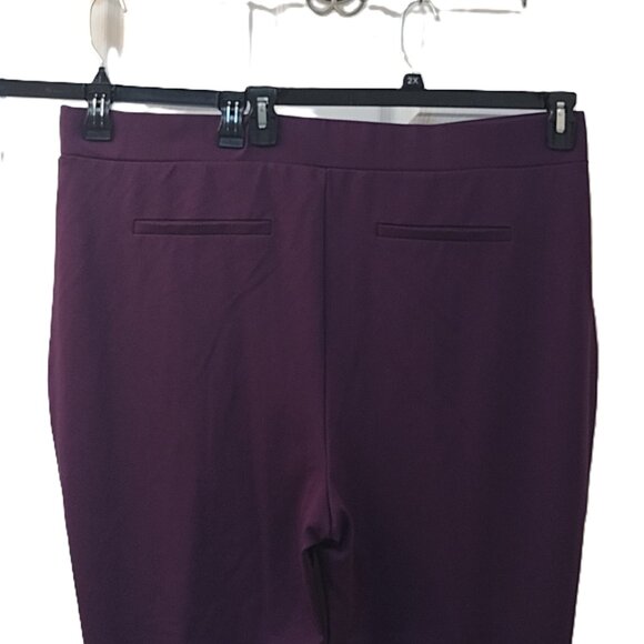 Iman: Wide Leg Pull-on Pants, Size 2XT, Purple - Picture 3 of 5